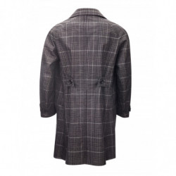 Trench di media lunghezza a quadri grigi - IT48 - L