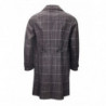 Trench di media lunghezza a quadri grigi - IT48 - L