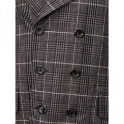 Trench di media lunghezza a quadri grigi - IT48 - L