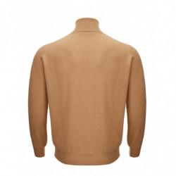 Maglione dolcevita in misto lana beige cammello - IT50 - L