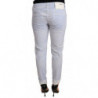 Jeans da donna skinny denim orlo piegato cotone azzurro - W26