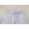 Jeans da donna skinny denim orlo piegato cotone azzurro - W26