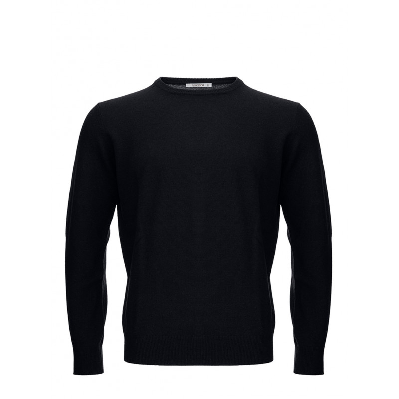 Maglione girocollo in misto lana nera - IT52 - XL