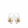 Décolleté Slingback in Nappa Matelassé Bianca - EU40/US10