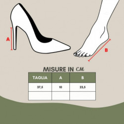 Décolleté finiture pelle elasticizzata grigio argento - EU37.5/US7.5