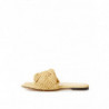 Mules in Rafia Beige con Intreccio - EU37/US7