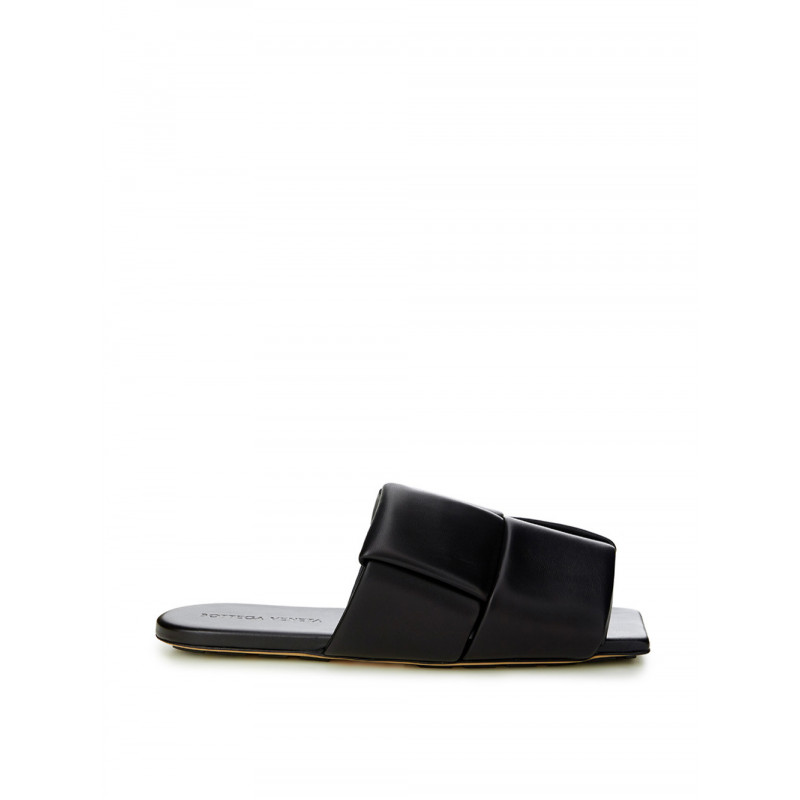 Sabot Maxi Intreccio In Pelle Nera - EU42/US12