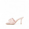 Sandalo Sabot Con Tacco In Pelle Rosa Chiaro Con Intreccio - EU40/US10