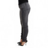 Jeans da donna denim vita bassa slim fit cotone lavato grigio - W26