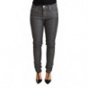 Jeans pantaloni skinny in denim grigio a vita bassa - W26