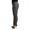 Jeans pantaloni skinny in denim grigio a vita bassa - W26
