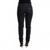 Jeans da donna in denim slim fit a vita bassa in cotone blu - W26