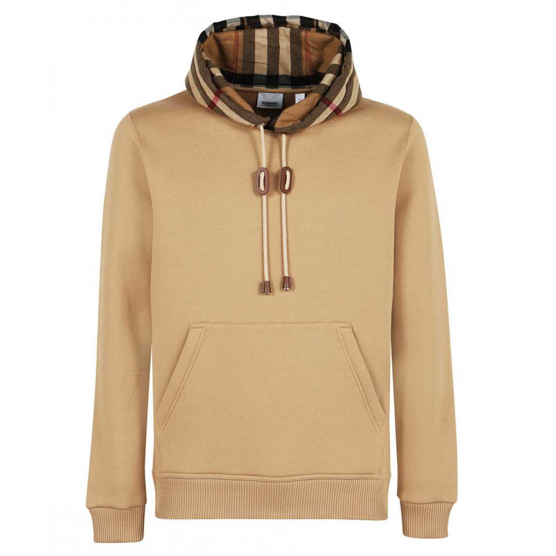Felpa con cappuccio Samuel in cotone marrone cammello - IT50 - L