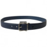 Cintura fibbia metallo argentato pelle blu - 95 CM / 38 INCHES