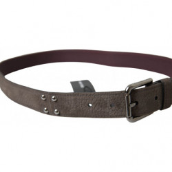 Cintura da uomo pelle marrone fibbia metallo - 90 CM / 36 INCHES