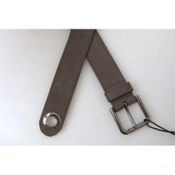 Cintura da uomo pelle marrone fibbia metallo - 90 CM / 36 INCHES