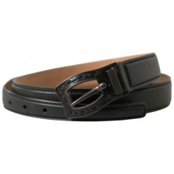 Cintura in pelle nera con...