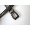 Cintura in pelle nera con fibbia in metallo - 90 CM / 36 INCHES