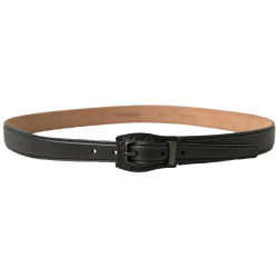 Cintura in pelle nera con fibbia in metallo - 90 CM / 36 INCHES