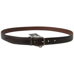 Cintura da uomo pelle marrone fibbia metallo - 95 CM / 38 INCHES