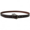 Cintura da uomo pelle marrone fibbia metallo - 95 CM / 38 INCHES