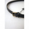 Cintura da uomo pelle nera fibbia metallo dorato - 100 CM / 40 INCHES