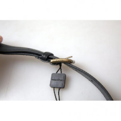 Cintura da uomo pelle nera fibbia metallo dorato - 100 CM / 40 INCHES