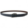 Cintura fibbia metallo traforato pelle blu - 105 CM / 42 INCHES