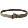 Cintura da uomo pelle beige fibbia metallo dorato - 95 CM / 38 INCHES