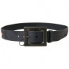 Cintura fibbia quadrata DGFAMLY pelle nera - 100 CM / 40 INCHES