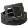 Cintura fibbia quadrata DGFAMLY pelle nera - 100 CM / 40 INCHES