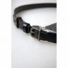 Cintura con fibbia con logo antico in pelle nera - 100 CM / 40 INCHES