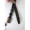 Cintura con fibbia con logo antico in pelle nera - 100 CM / 40 INCHES