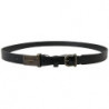 Cintura con fibbia con logo antico in pelle nera - 100 CM / 40 INCHES