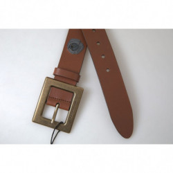 Cintura fibbia quadrata DGFAMLY pelle marrone - 100 CM / 40 INCHES