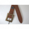 Cintura fibbia quadrata DGFAMLY pelle marrone - 100 CM / 40 INCHES