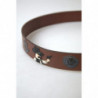Cintura fibbia quadrata DGFAMLY pelle marrone - 100 CM / 40 INCHES