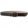 Cintura con fibbia in metallo antico in pelle nera - 95 CM / 38 INCHES