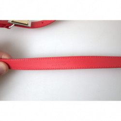 Cintura fibbia metallo inciso oro pelle rossa - 105 CM / 42 INCHES