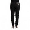 Jeans pantaloni vita bassa denim slim fit cotone lavato nero - W29