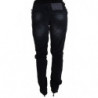 Jeans larghi a vita bassa in denim di cotone lavato blu - W26