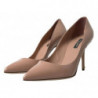 Scarpe con tacco in vernice con décolleté in pelle beige - EU38/US7.5
