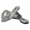 Scarpe basse diapositive impreziosite da cristalli argento - EU36.5