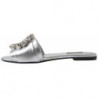 Scarpe basse diapositive impreziosite da cristalli argento - EU36.5