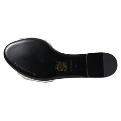 Scarpe basse diapositive impreziosite da cristalli argento - EU36.5