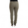 Jeans in cotone con pantaloni slim skinny a vita bassa verde - W26