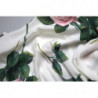Abito a trapezio in seta stretch con stampa rose bianche - IT44 - L