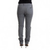 Jeans in cotone con pantaloni slim skinny a vita bassa grigi - W32