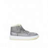 Scarpe da ginnastica alte in pelliccia grigia - EU45/US12