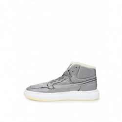 Scarpe da ginnastica alte in pelliccia grigia - EU45/US12